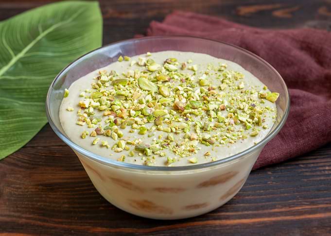 Pistachio Tiramisu in Glass Bowl