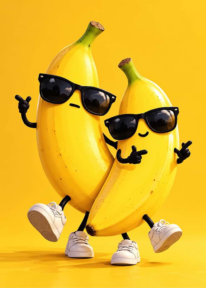 Cool Bananas Wearing Sunglasses