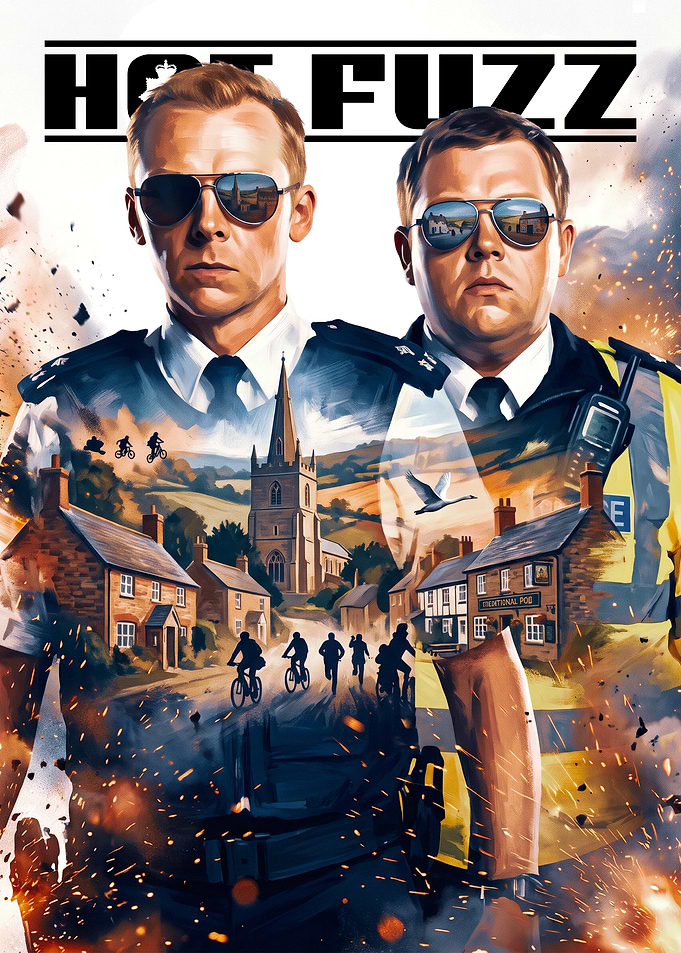 Hot Fuzz Movie Poster Art