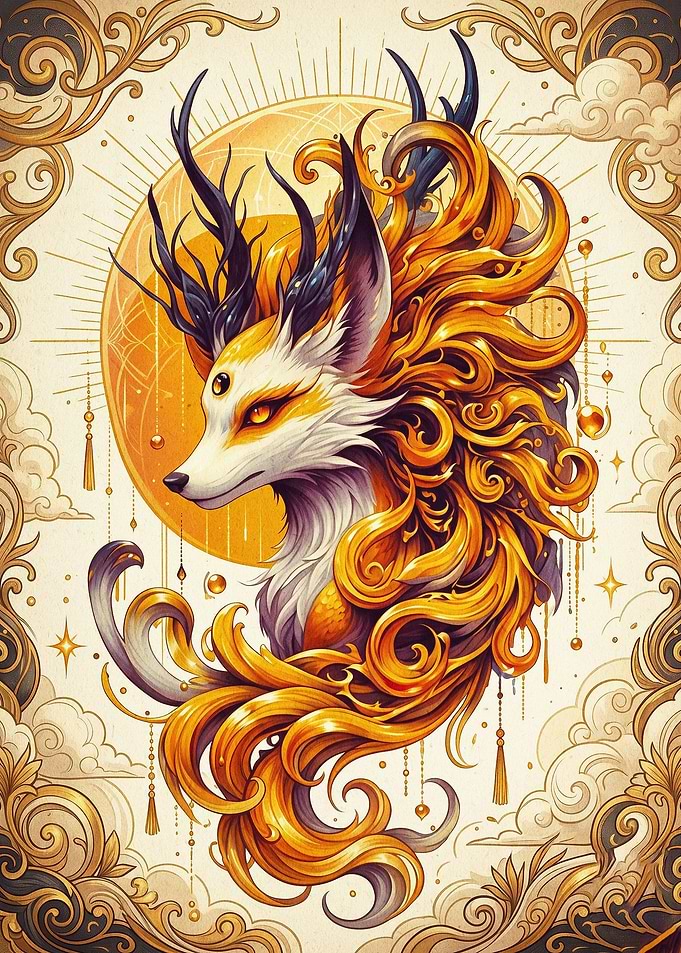 Mystic Fox Fantasy Art Poster