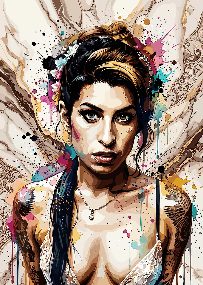 Amy Winehouse Artistic Portrait Illustration