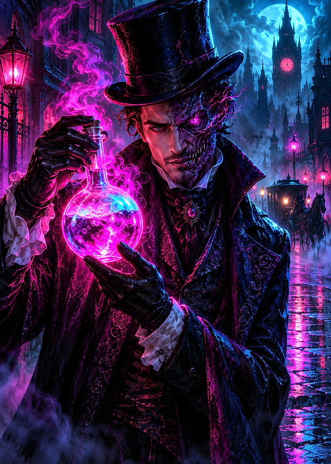 Two Faced Doctor Potion Flask