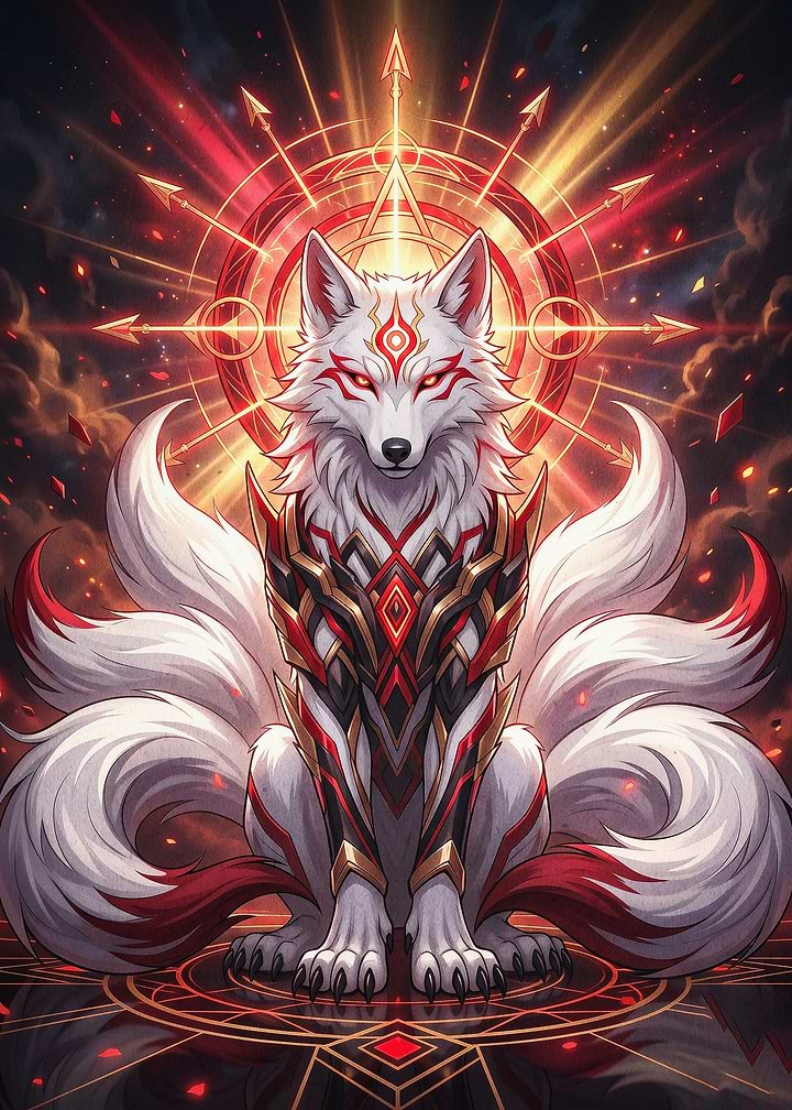 Kitsune Fox Deity Anime Poster