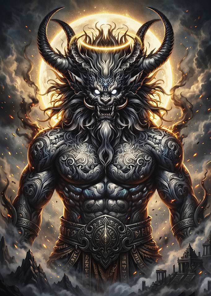 Demon Horns Dark Fantasy Art