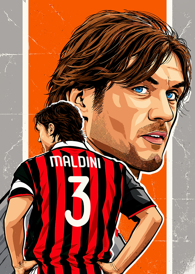 Paolo Maldini Illustration