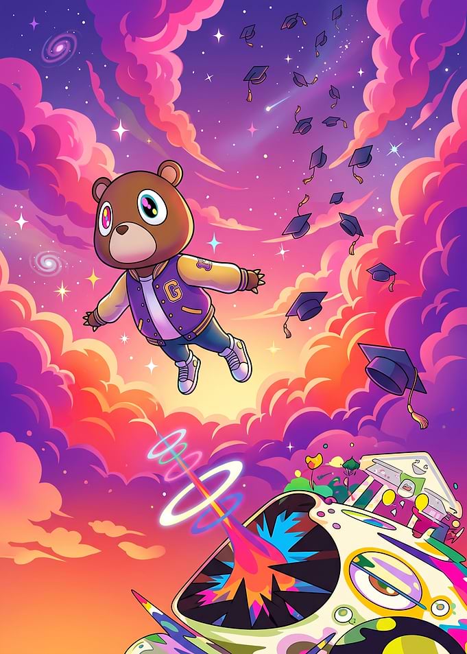 Kanye West Graduation Bear Art
