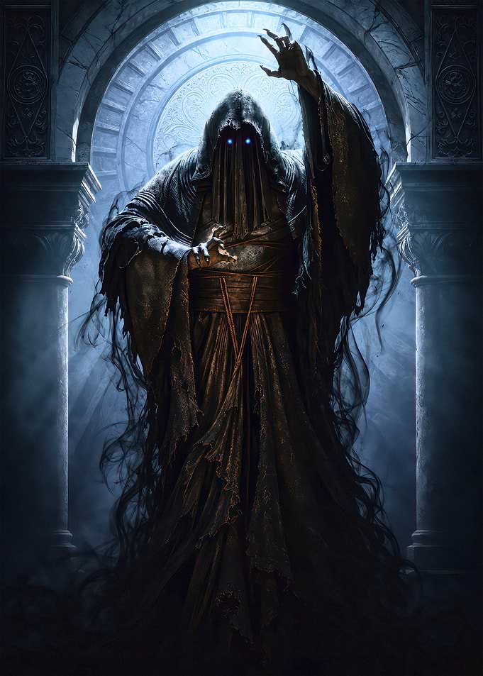 Dark Sorcerer in Ancient Archway