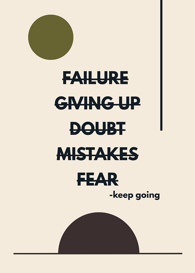 Inspirational Keep Going Minimalist Poster