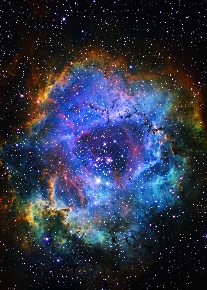 Vibrant Rosette Nebula Deep Space View