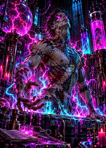 Stitched Creature Lightning Lab