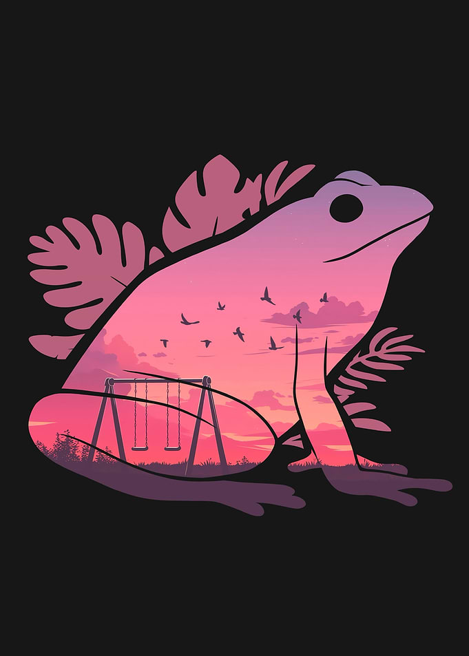 Cute Frog Botanical Aesthetic