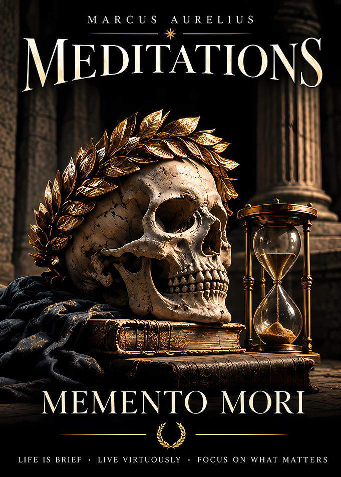 Meditations Marcus Aurelius Memento Mori Poster