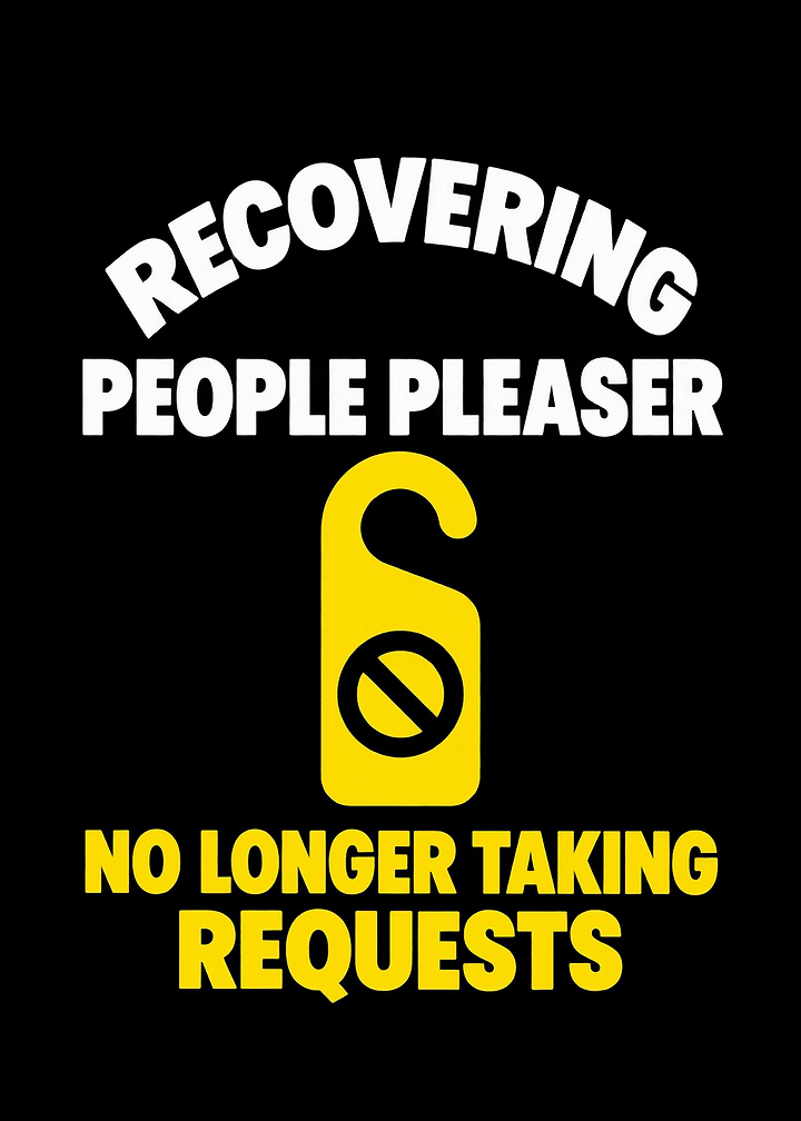 Recovering People Pleaser Door Hanger Sign