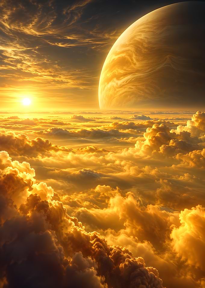 Planet Above Cloudscape