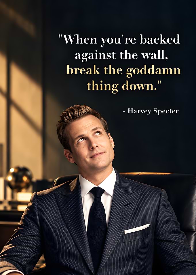 Harvey Specter Inspirational Quote Poster