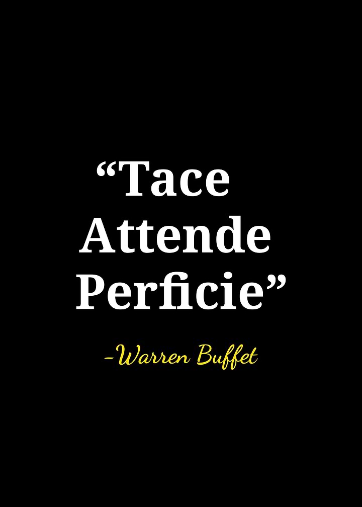 Warren Buffett Inspirational Quote Poster