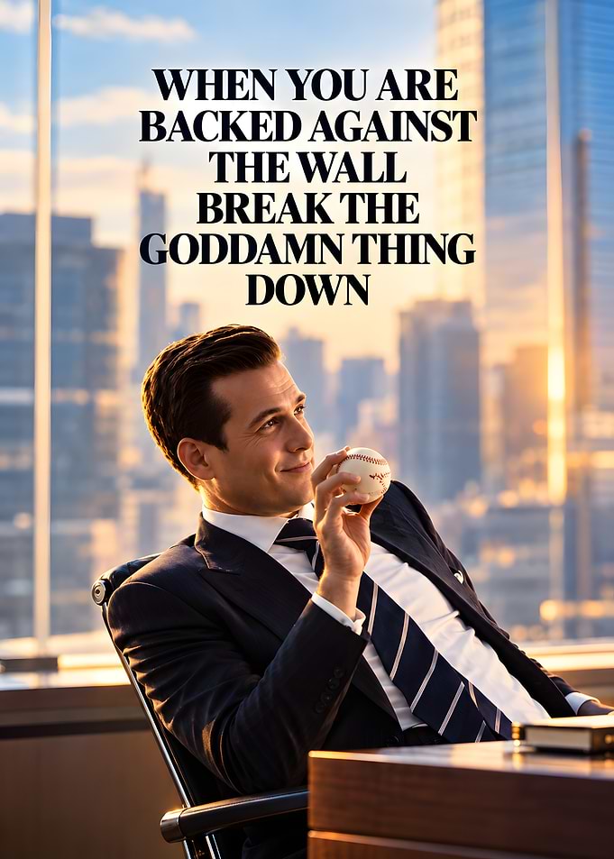 Harvey Specter Inspirational Quote Poster