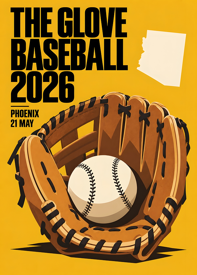 Baseball Glove And Ball Phoenix Yellow Poster