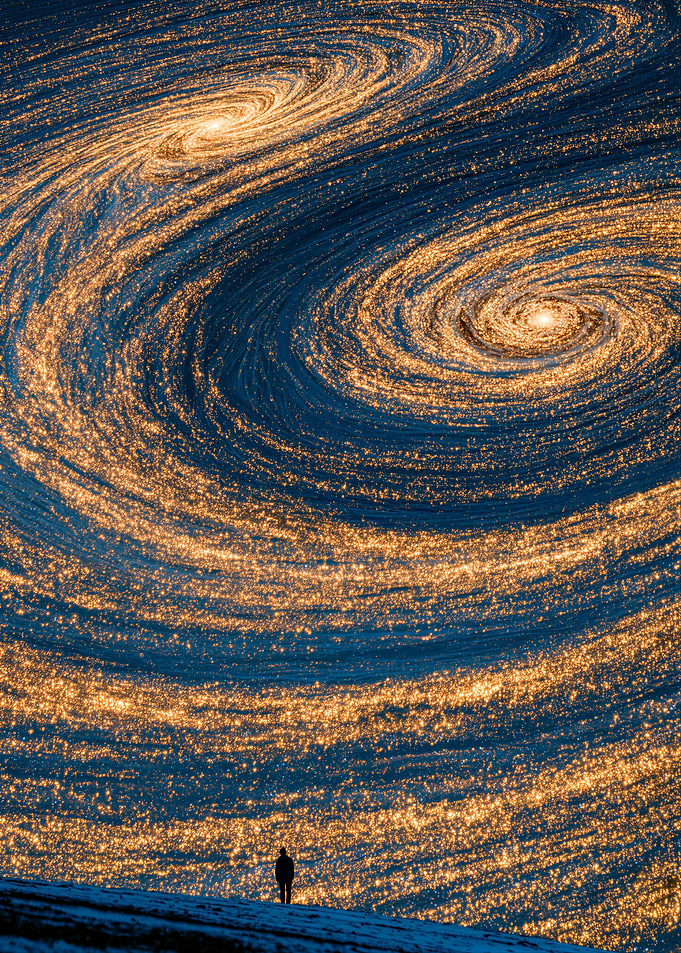 Wanderer Before the Golden Spirals