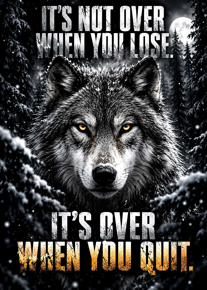 Wolf Motivational Quote Poster