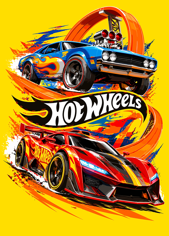 Hot Wheels Racing Cars Illustration