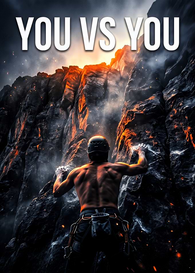 You vs You Rock Climbing Poster
