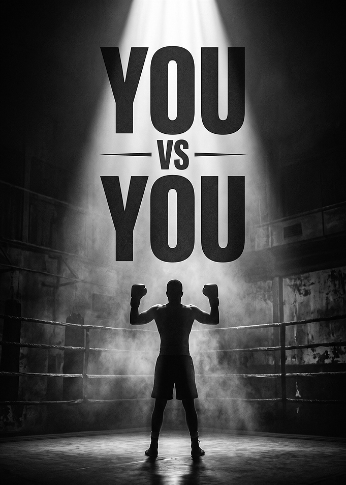 You vs You Boxing Motivational Poster