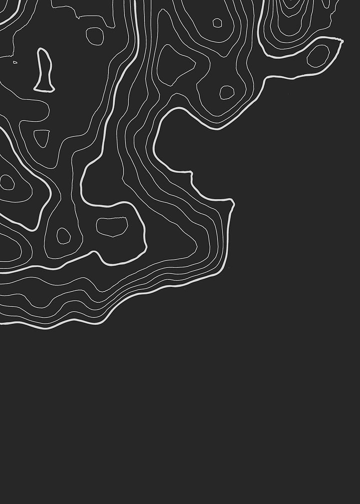 Minimalist Topographic Contour Map