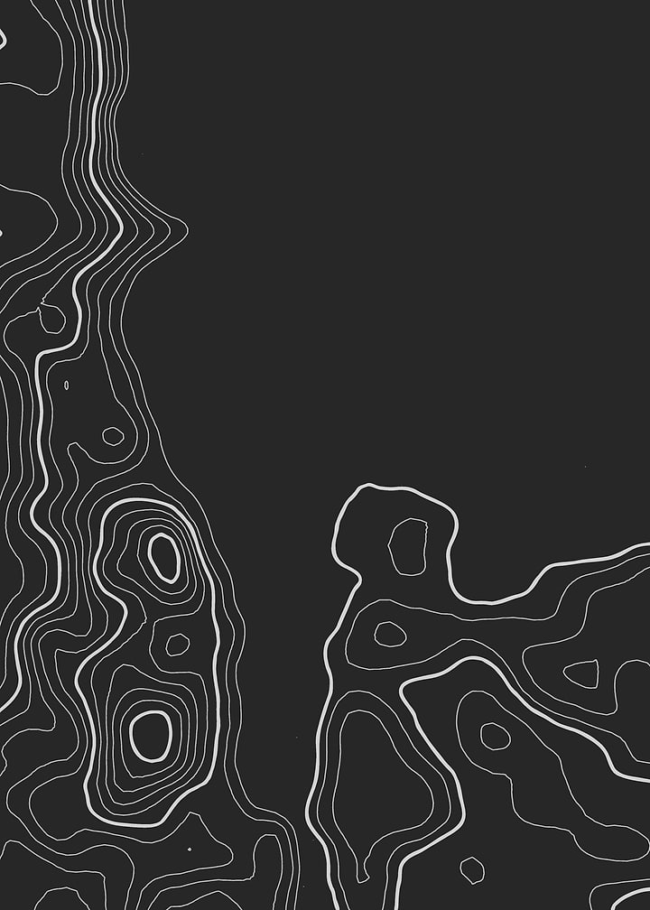Minimalist Topographic Map Contour Lines