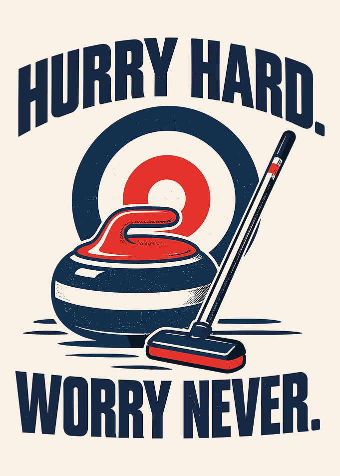 Hurry Hard Curling Sport Poster