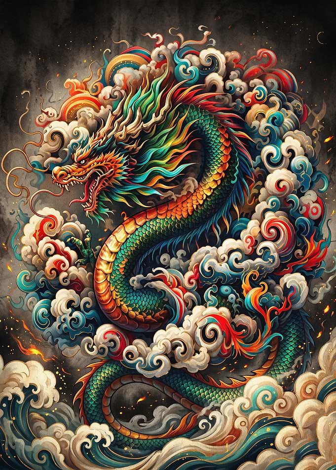 Dragon Serpent Mythical Asian Art