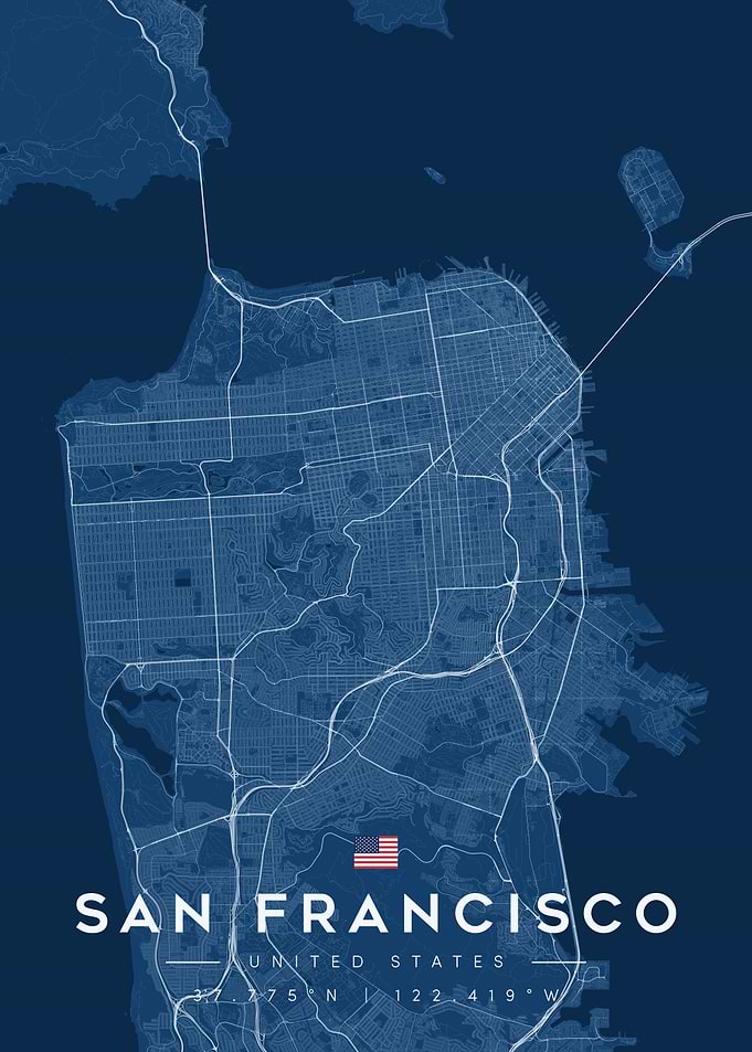 San Francisco City Map Poster