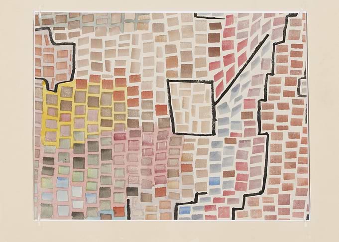 Abstract Watercolor Grid Painting