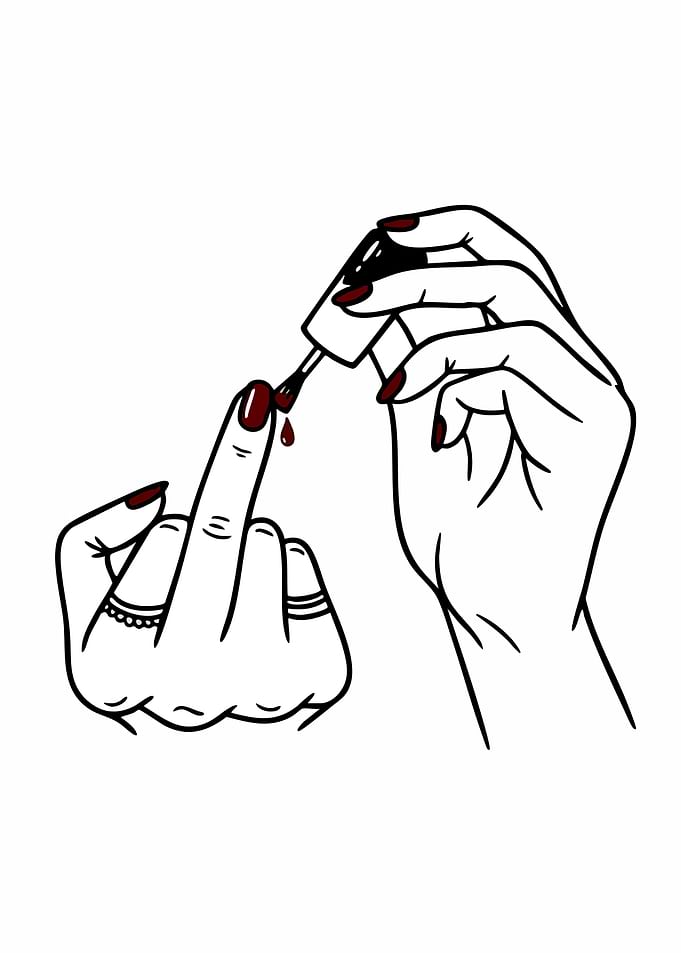 Sassy Nail Polish Illustration