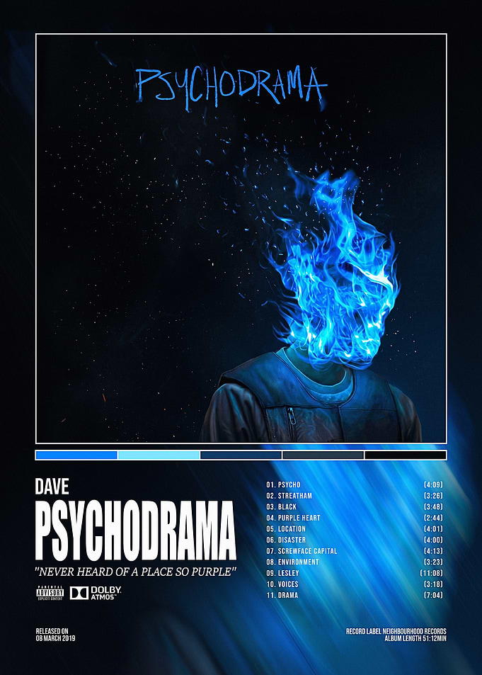 Dave Psychodrama Album Cover Poster