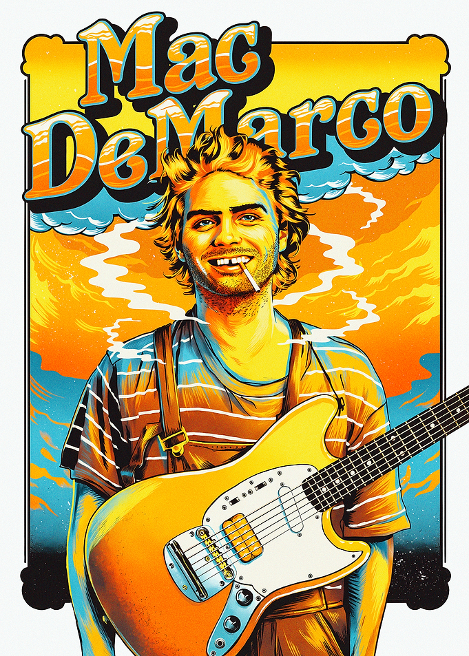Mac DeMarco Retro Style Poster