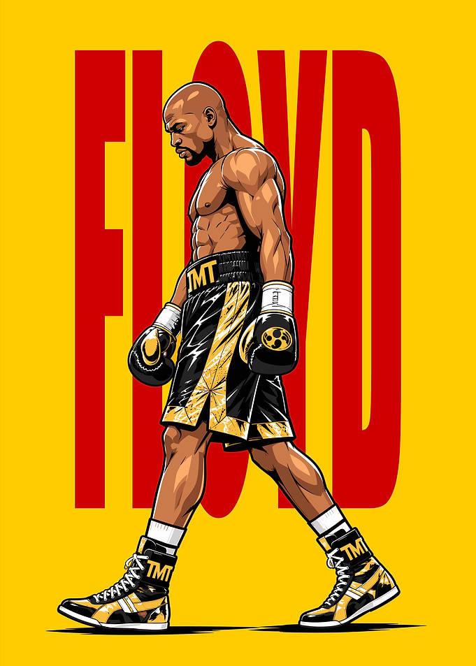 Floyd Mayweather Boxing Poster Art