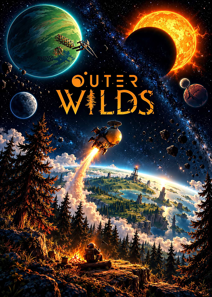 Outer Wilds Space Exploration Poster