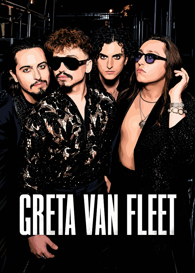 Greta Van Fleet Band Portrait Poster