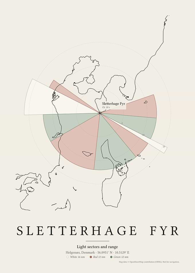 Sletterhage Lighthouse Light Sectors