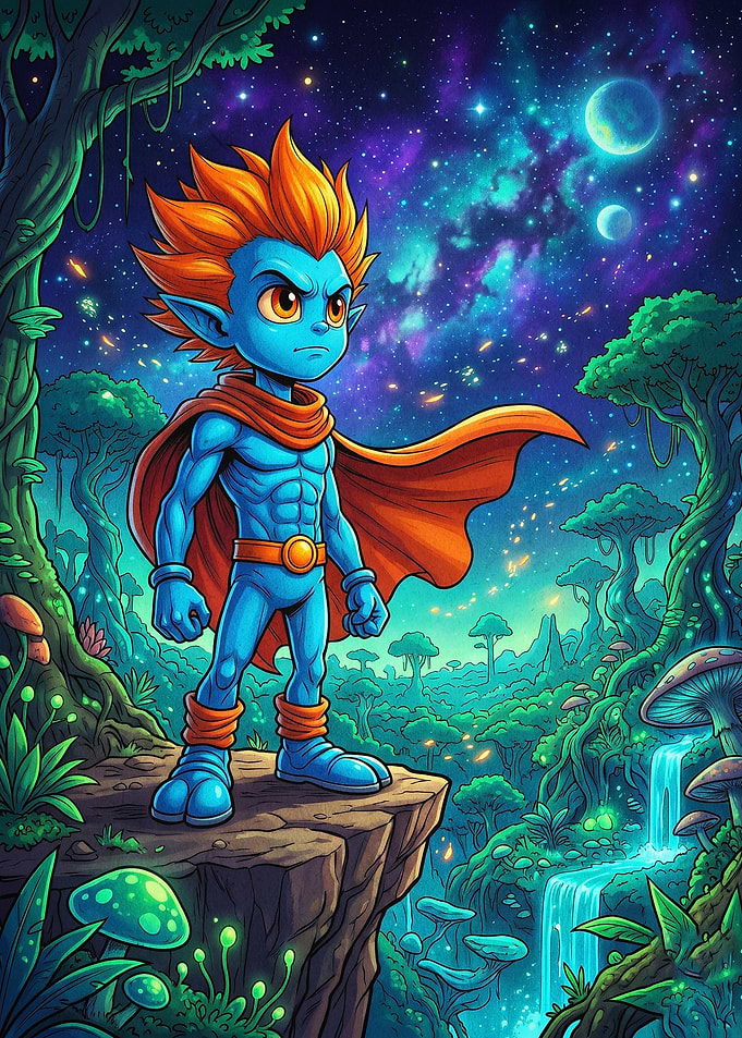 Alien Hero Fantasy Cosmic Art