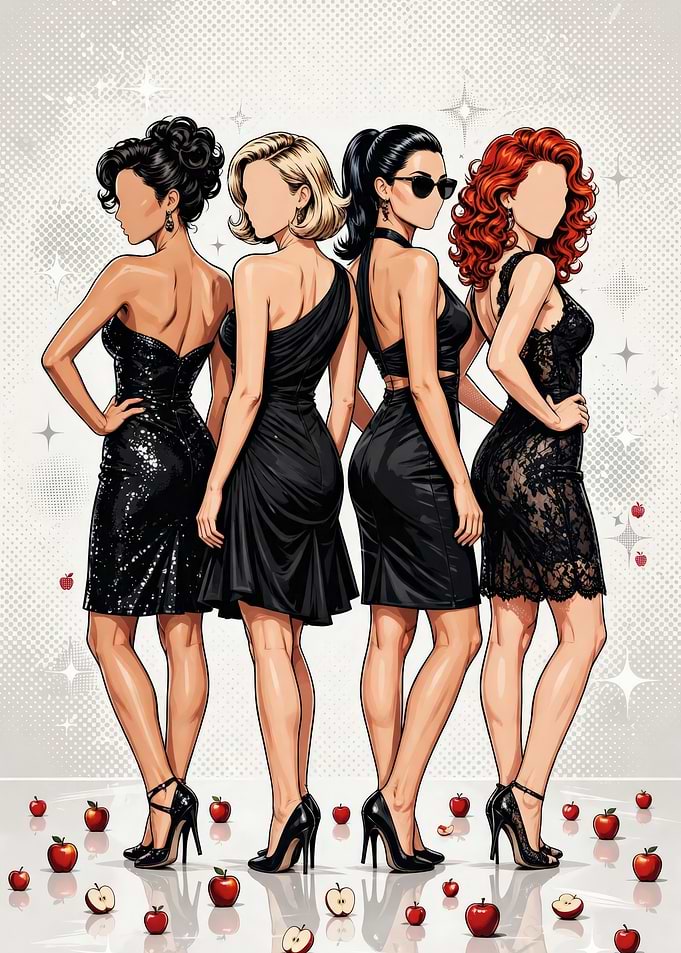 The Glamorous Ladies of Wisteria Lane - Pop Art Fashion Illustration