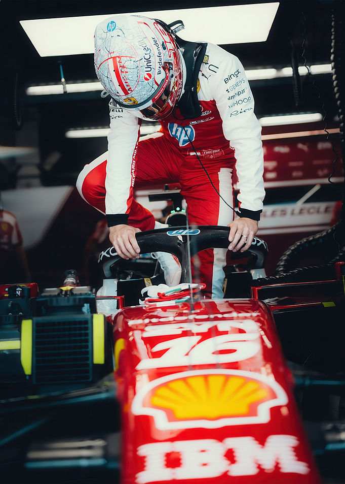 Charles Leclerc in Ferrari F1 Cockpit