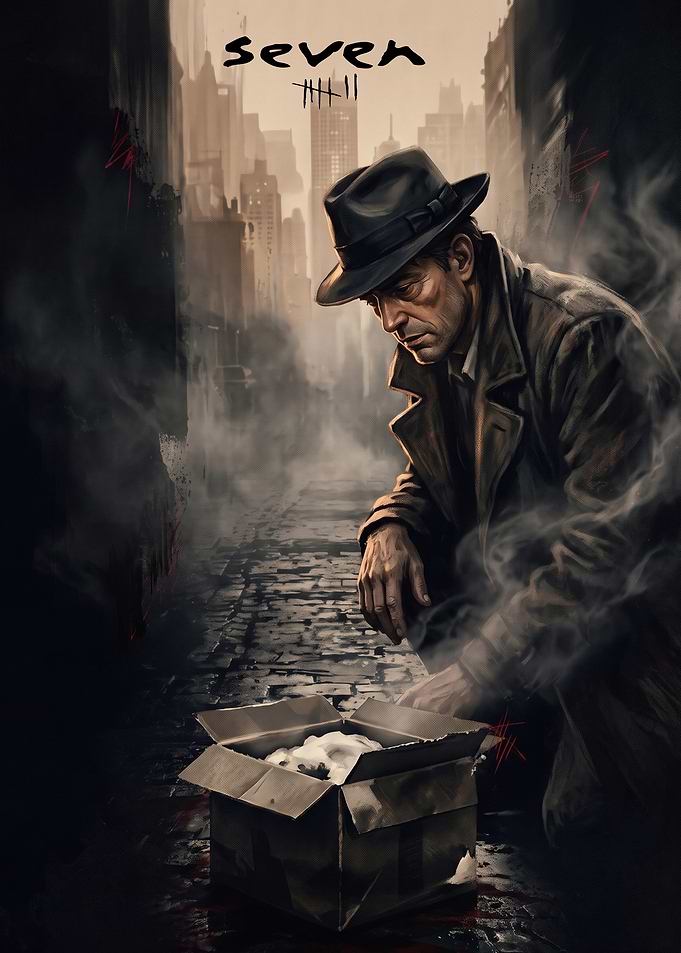 Seven Movie Detective Noir Poster