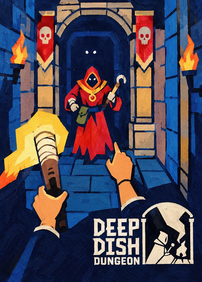 Deep Dish Dungeon Game Poster Art