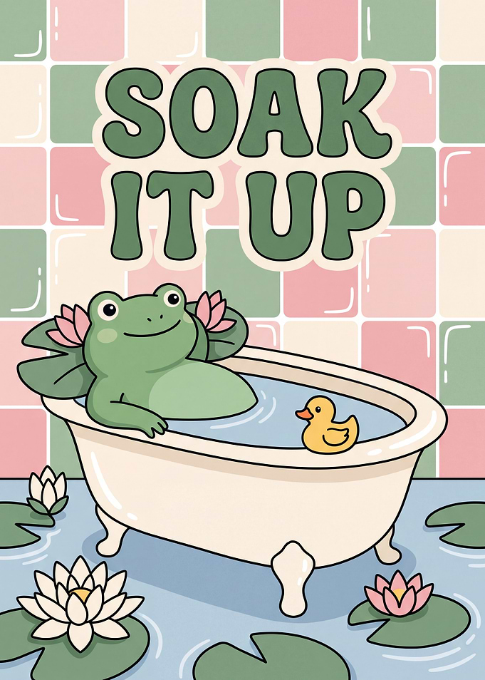 Frog in a Bathtub Soak It Up