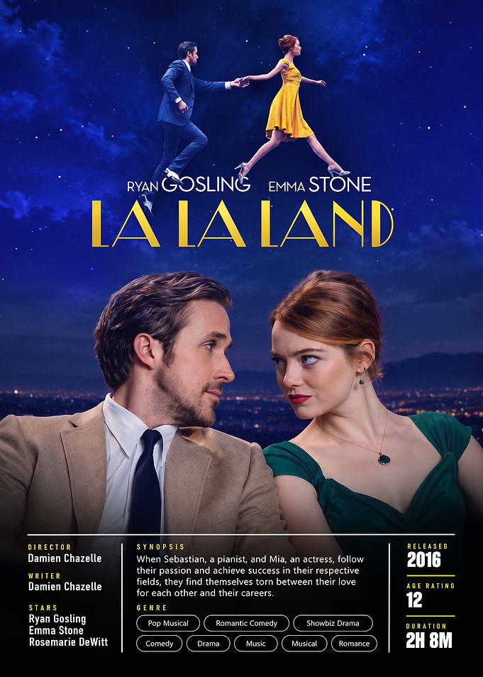 La La Land Movie 2016 Poster