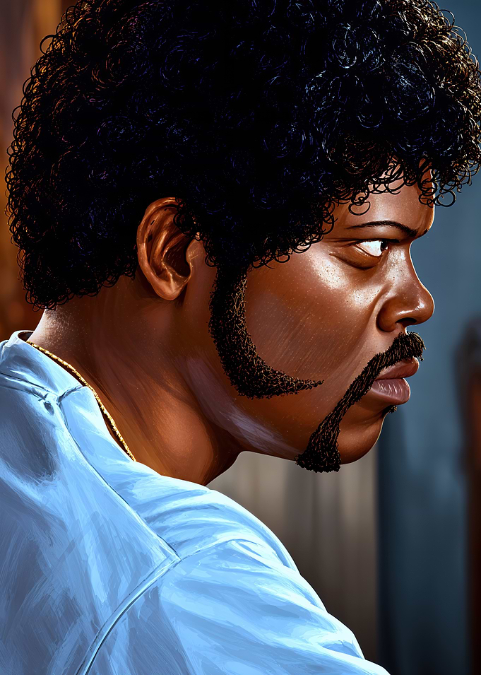 Jules Winnfield Pulp Fiction Portrait