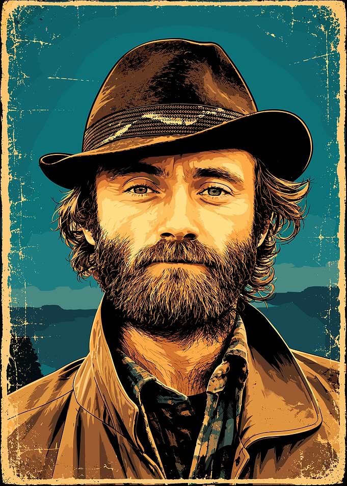Vintage Portrait of Phil Collins