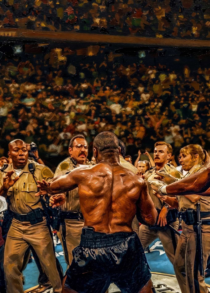 Painting Mike Tyson in the Boxing Ring (drawing)